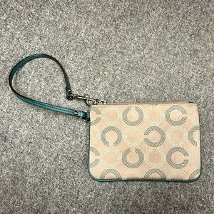 COACH - ASHLEY DOTTED OP ART GREEN KHAKI WRISTLET